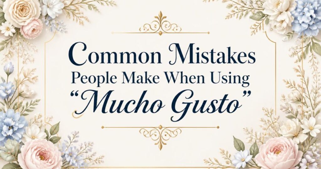 Common Mistakes People Make When Using "Mucho Gusto"
