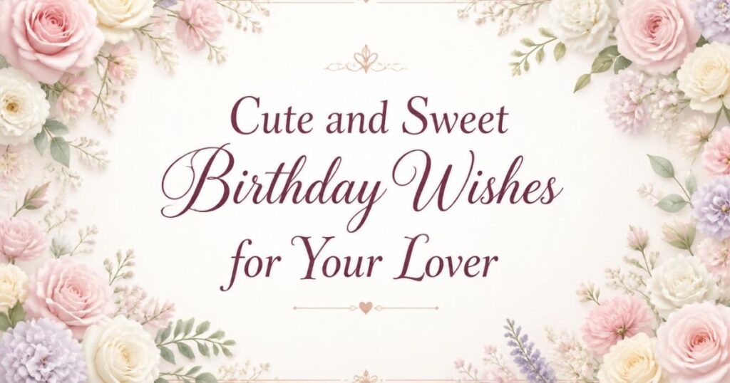 Cute and Sweet Birthday Wishes for Your Lover