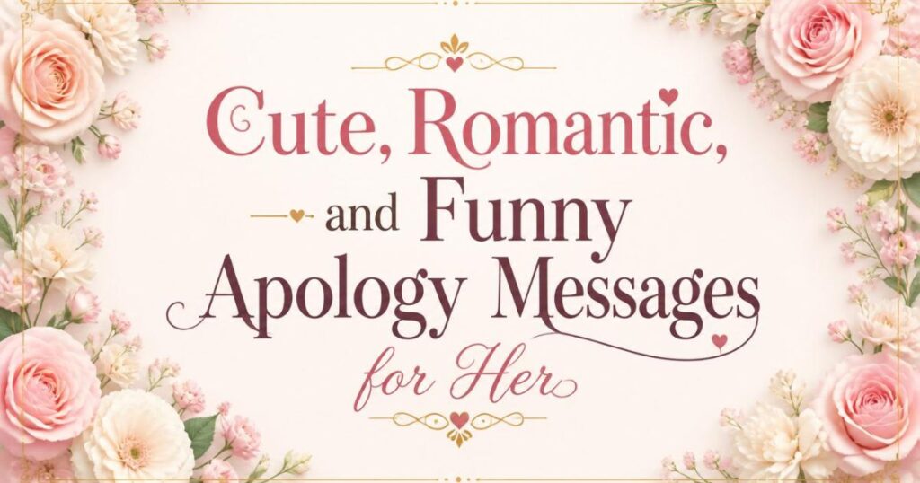 Cute, Romantic, and Funny Apology Messages for Her