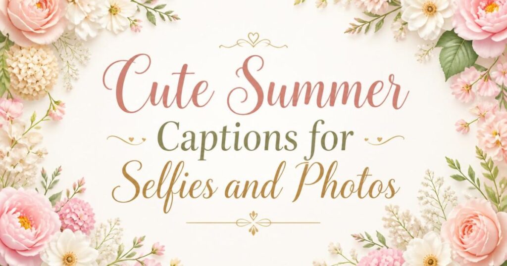 Cute Summer Captions for Selfies and Photos
