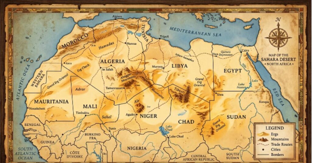Different Types of Sahara Desert Maps