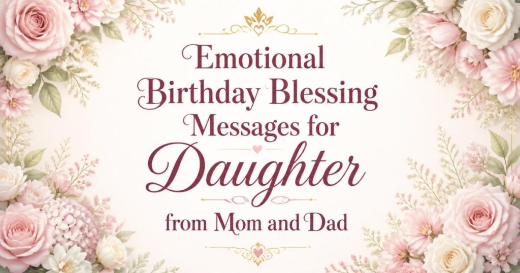 Emotional Birthday Blessing Messages for Daughter from Mom and Dad