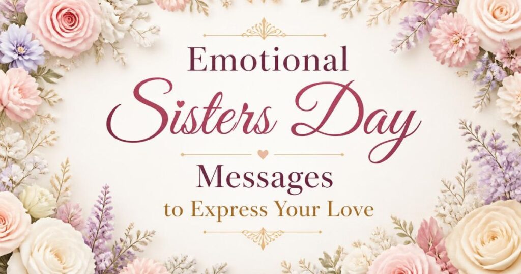 Emotional Sisters Day Messages to Express Your Love