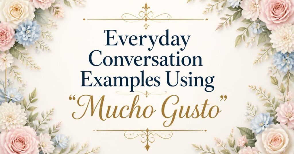 Everyday Conversation Examples Using "Mucho Gusto"