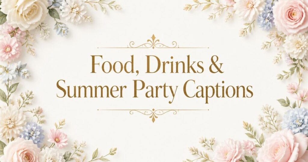 Food, Drinks & Summer Party Captions