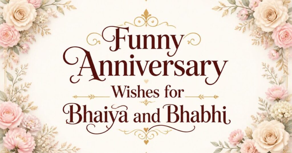 Funny Anniversary Wishes for Bhaiya and Bhabhi