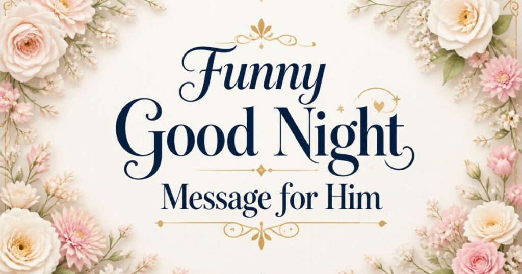 Funny Good Night Message for Him