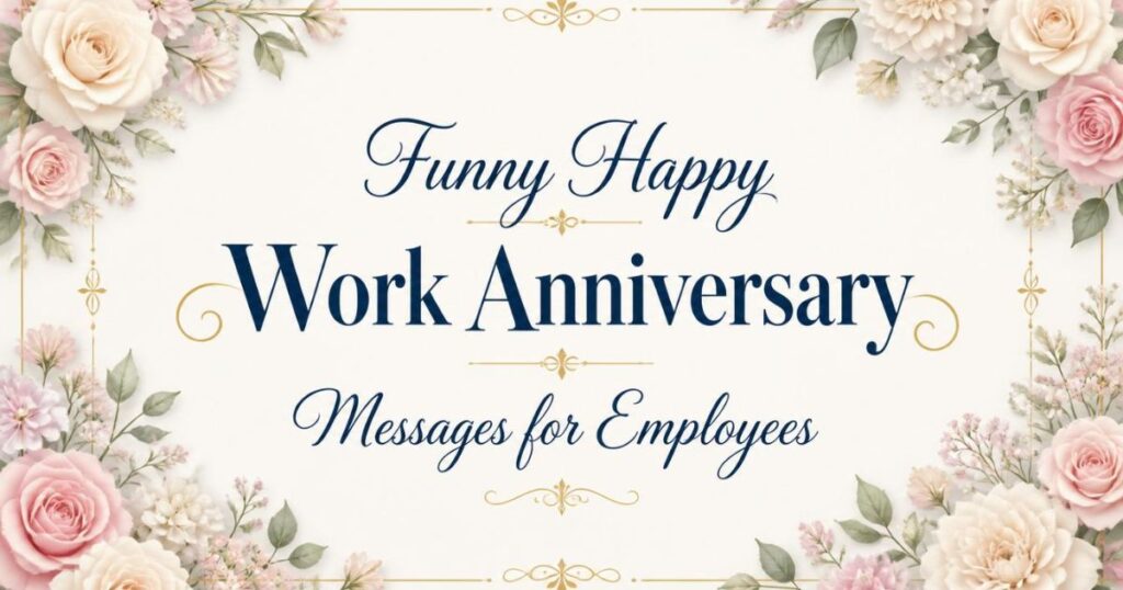 Funny Happy Work Anniversary Messages for Employees