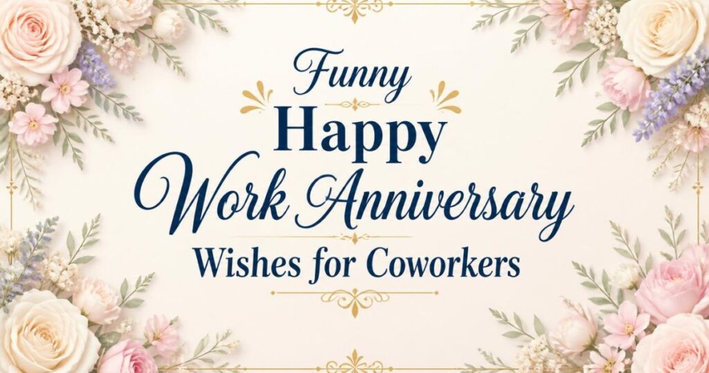 Funny Happy Work Anniversary Wishes for Coworkers