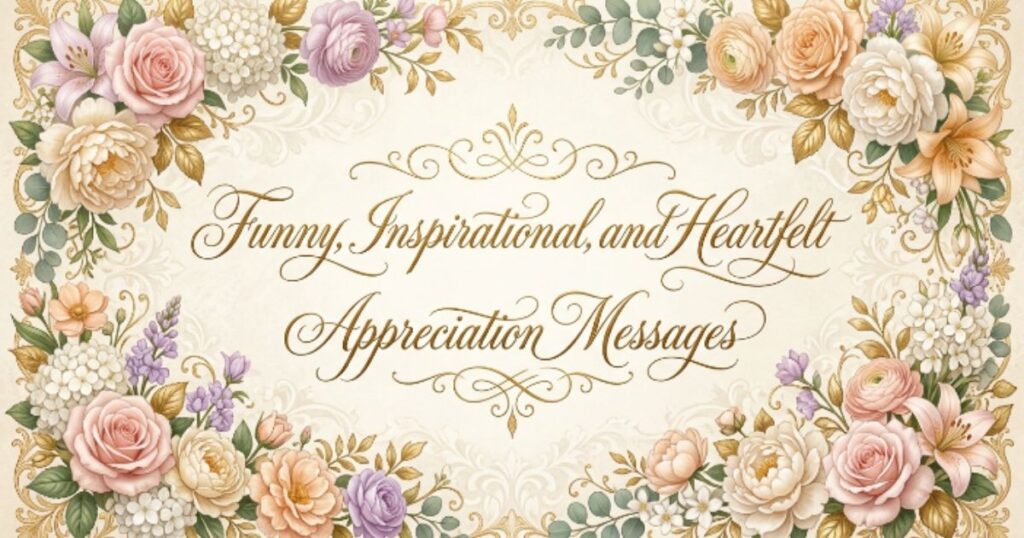 Funny, Inspirational, and Heartfelt Appreciation Messages