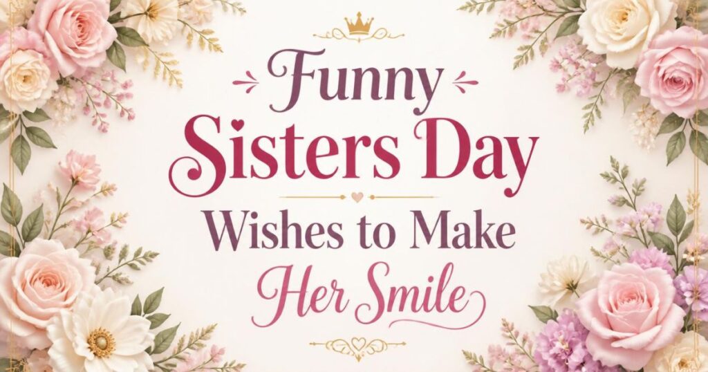 Funny Sisters Day Wishes to Make Her Smile