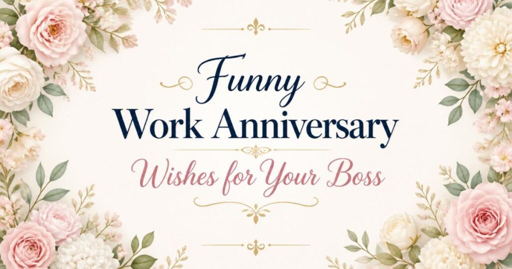 Funny Work Anniversary Wishes for Your Boss