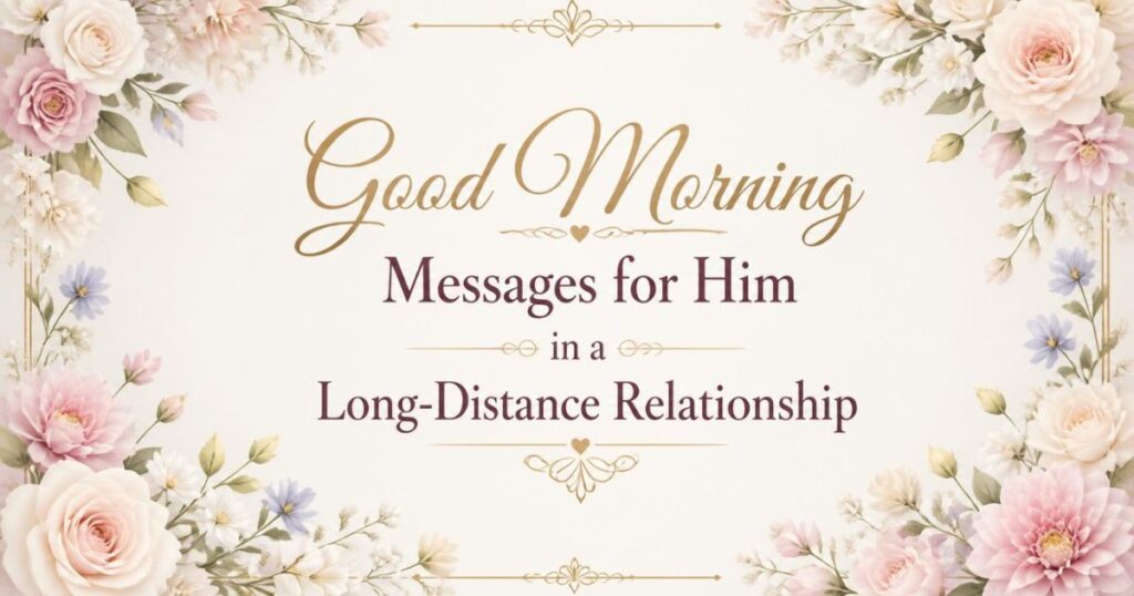 Good Morning Messages for Him in a Long-Distance Relationship