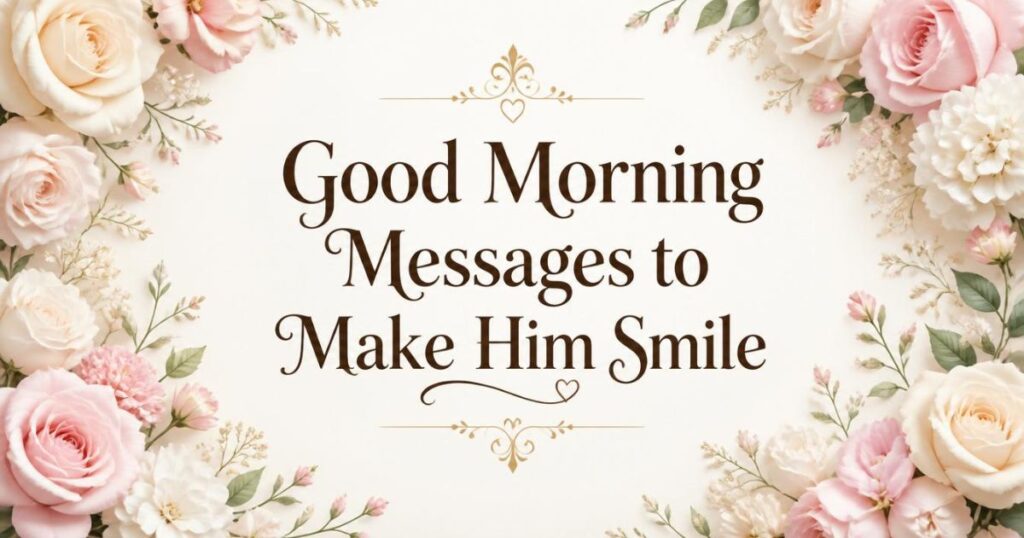 Good Morning Messages to Make Him Smile