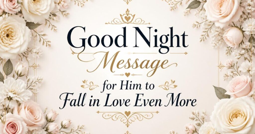 Good Night Message for Him to Fall in Love Even More