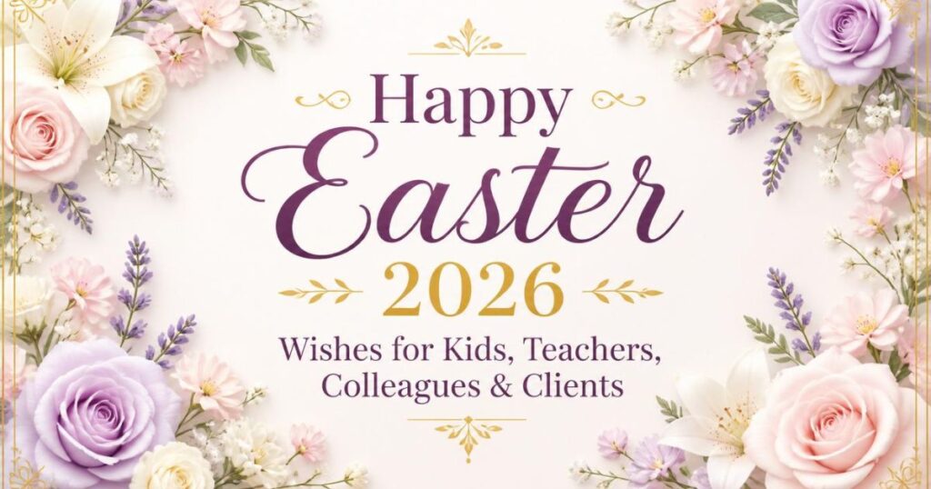 Happy Easter 2026 Wishes for Kids, Teachers, Colleagues & Clients