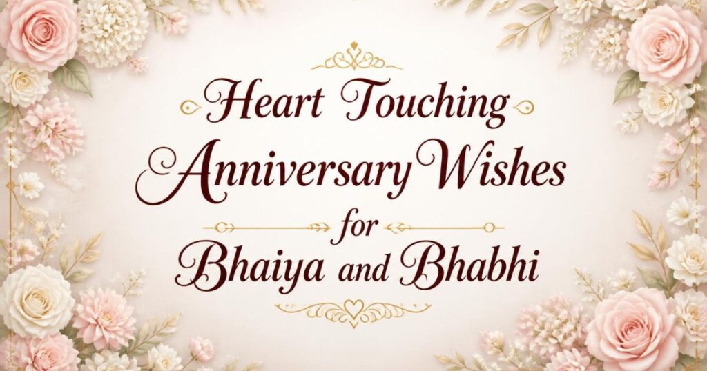 Heart Touching Anniversary Wishes for Bhaiya and Bhabhi