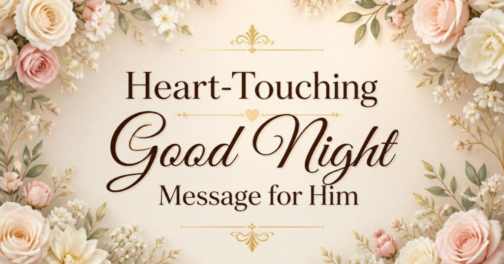Heart-Touching Good Night Message for Him