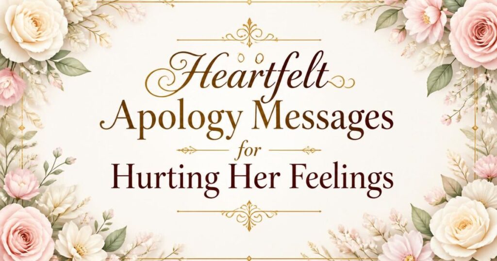 Heartfelt Apology Messages for Hurting Her Feelings