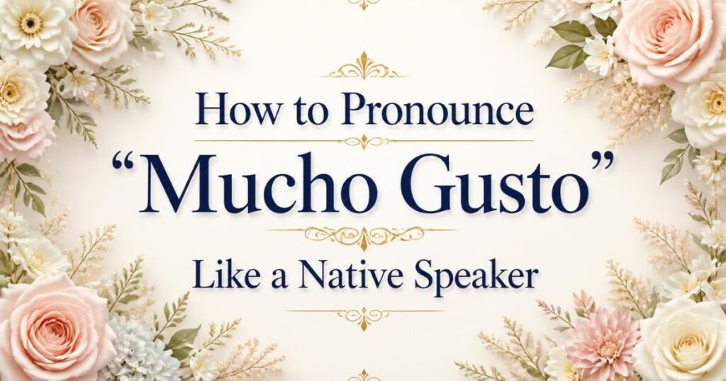 How to Pronounce "Mucho Gusto" Like a Native Speaker