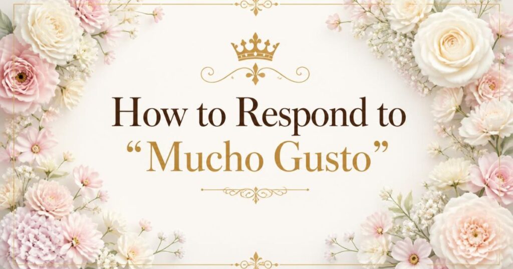 How to Respond to "Mucho Gusto"