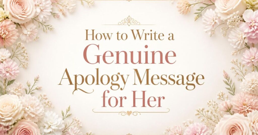 How to Write a Genuine Apology Message for Her