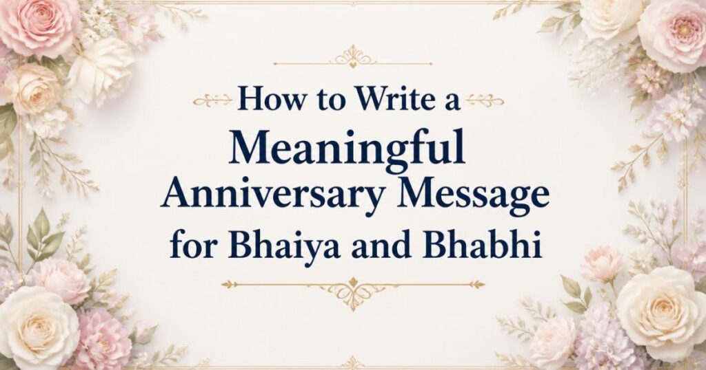 How to Write a Meaningful Anniversary Message for Bhaiya and Bhabhi