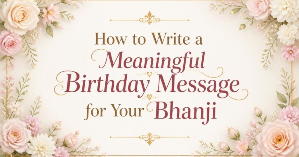 How to Write a Meaningful Birthday Message for Your Bhanji