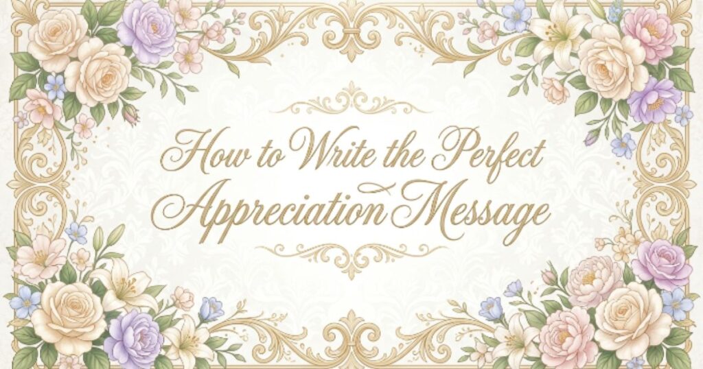How to Write the Perfect Appreciation Message