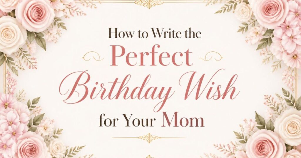 How to Write the Perfect Birthday Wish for Your Mom