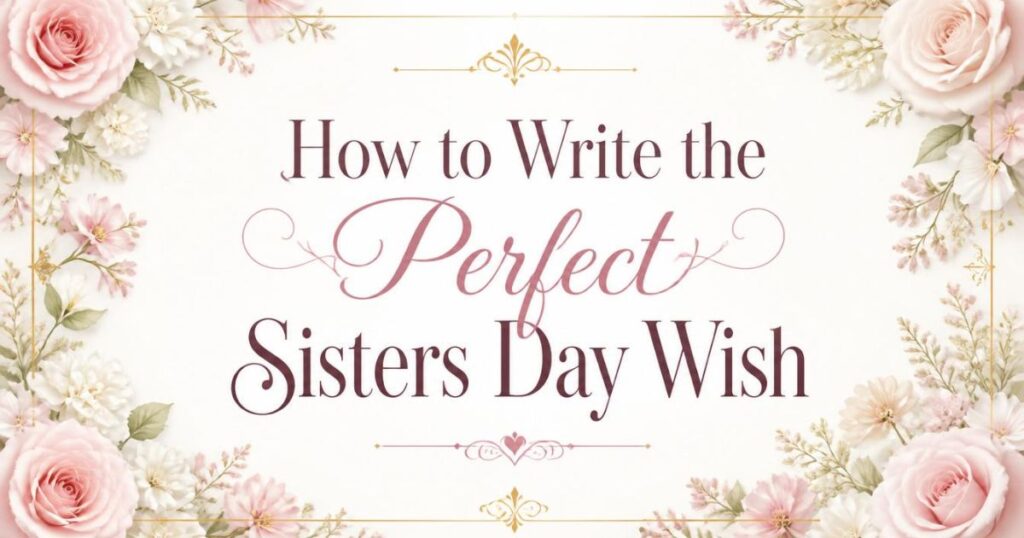 How to Write the Perfect Sisters Day Wish