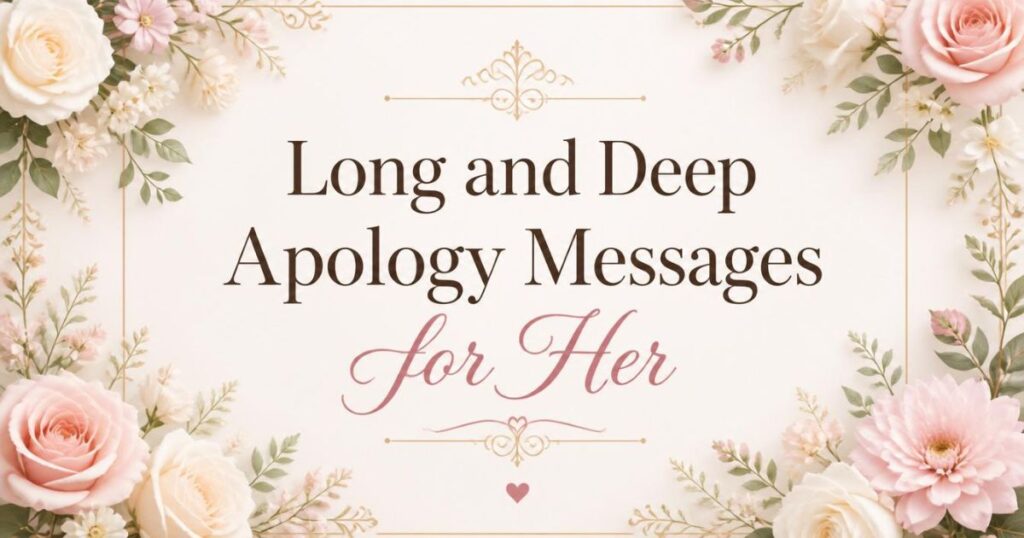 Long and Deep Apology Messages for Her