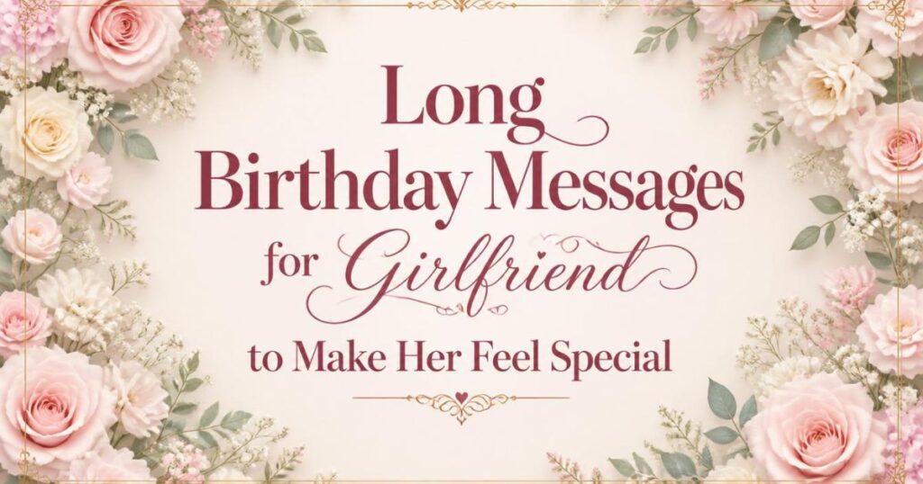 Long Birthday Messages for Girlfriend to Make Her Feel Special