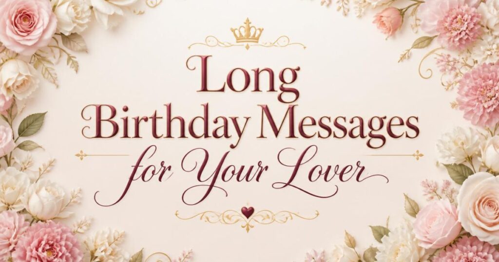 Long Birthday Messages for Your Lover