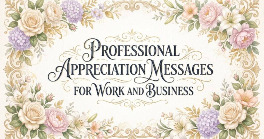 Professional Appreciation Messages for Work and Business