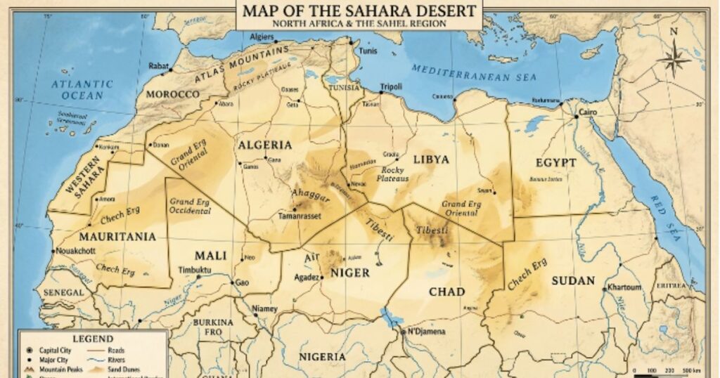 Sahara Desert Geography and Major Physical Features