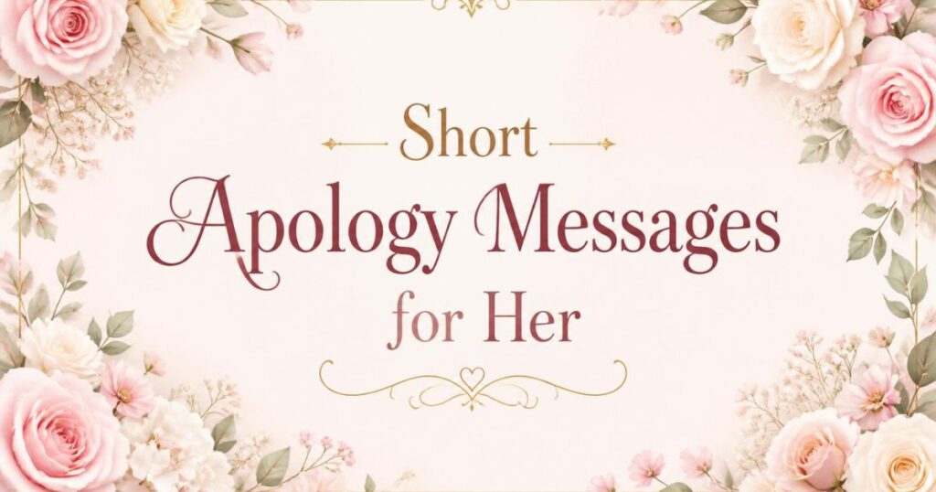 Short Apology Messages for Her