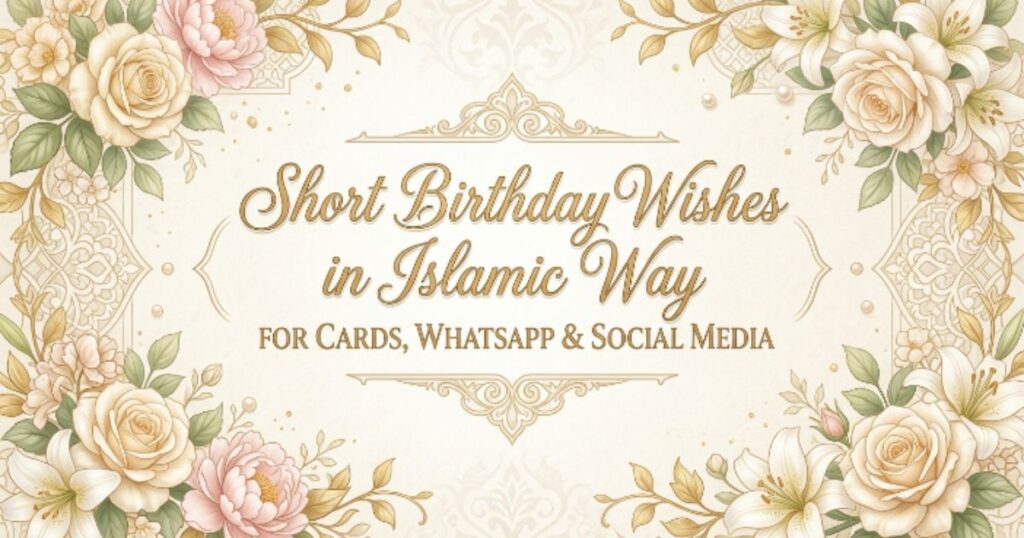 Short Birthday Wishes in Islamic Way for Cards, WhatsApp & Social Media