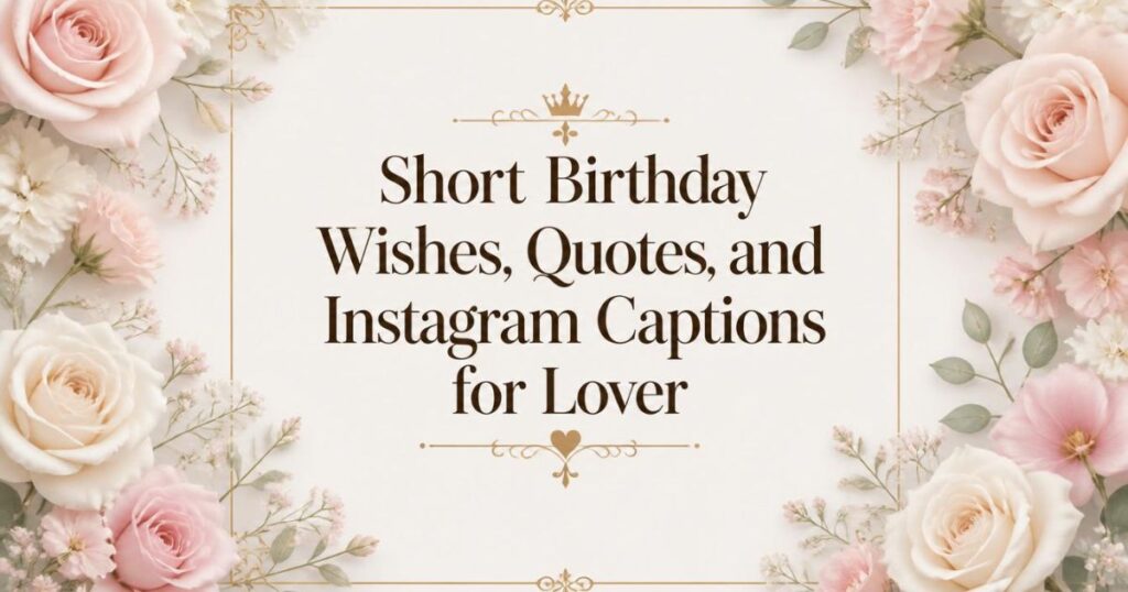 Short Birthday Wishes, Quotes, and Instagram Captions for Lover