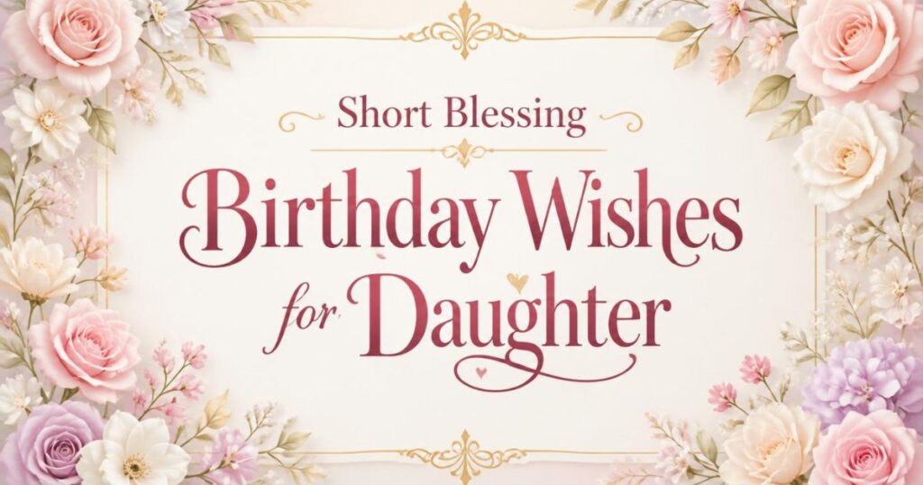 Short Blessing Birthday Wishes for Daughter