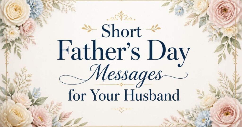 Short Father's Day Messages for Your Husband