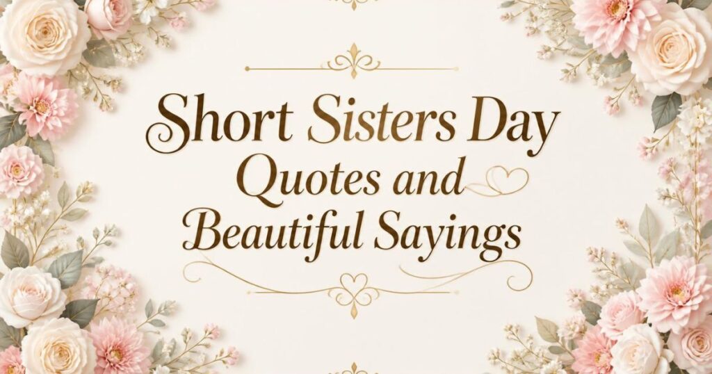 Short Sisters Day Quotes and Beautiful Sayings