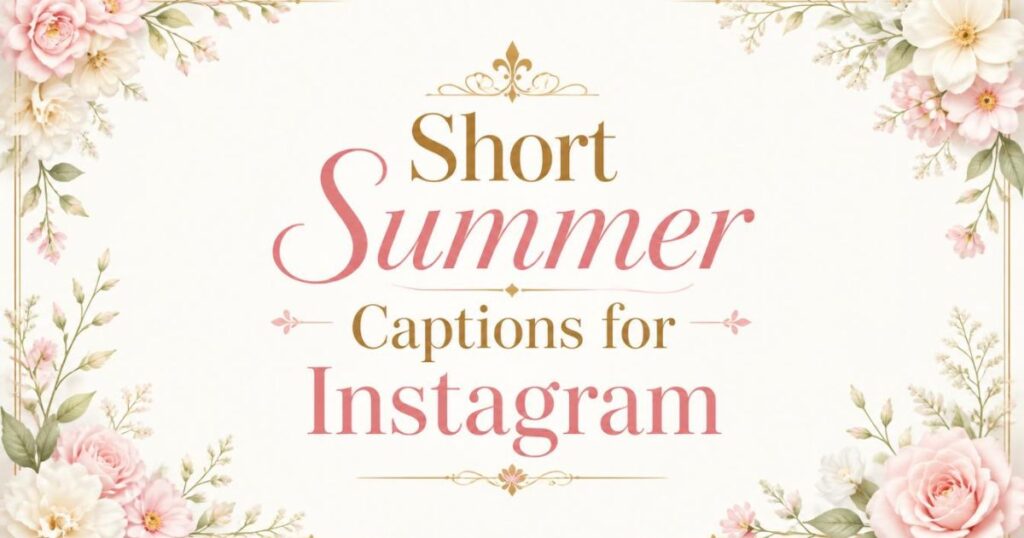 Short Summer Captions for Instagram