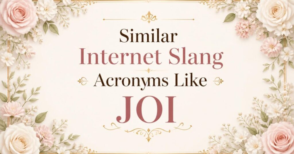 Similar Internet Slang Acronyms Like JOI