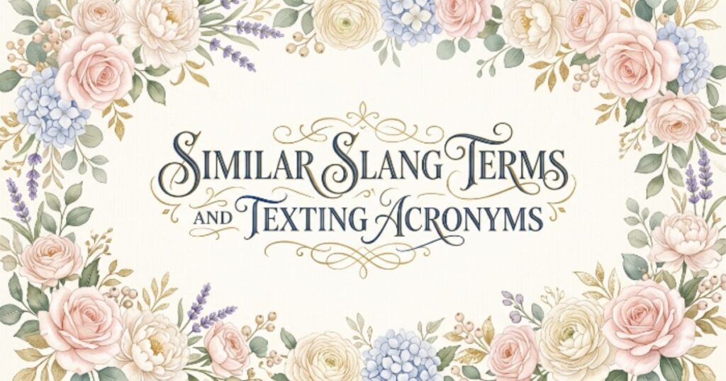Similar Slang Terms and Texting Acronyms
