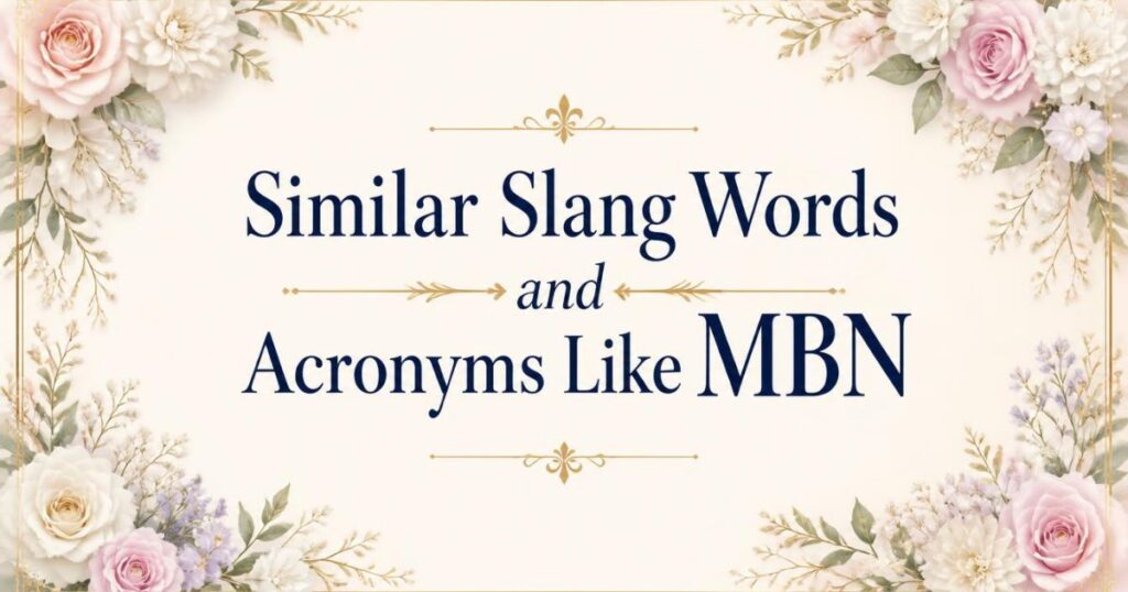 Similar Slang Words and Acronyms Like MBN