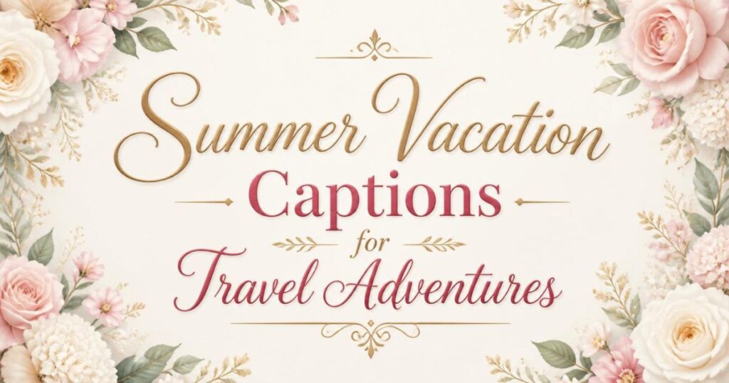 Summer Vacation Captions for Travel Adventures