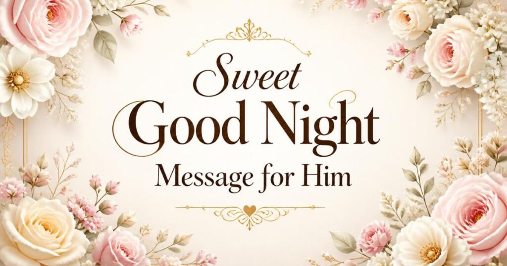 Sweet Good Night Message for Him
