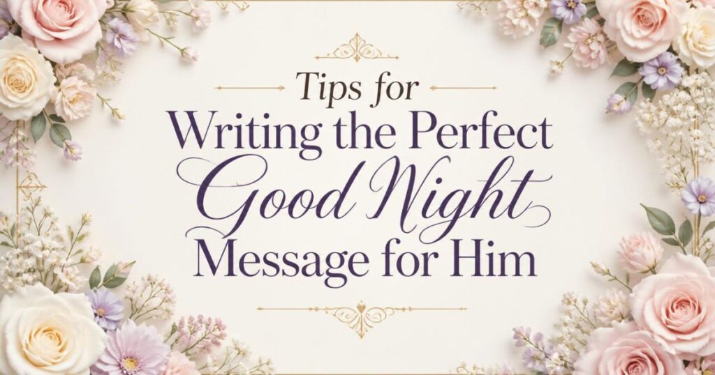 Tips for Writing the Perfect Good Night Message for Him