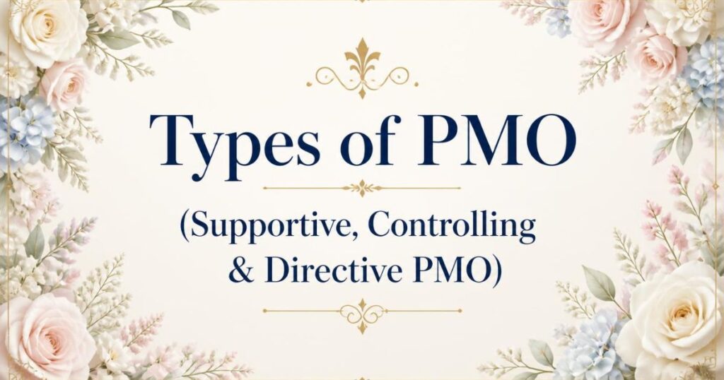Types of PMO (Supportive, Controlling & Directive PMO)